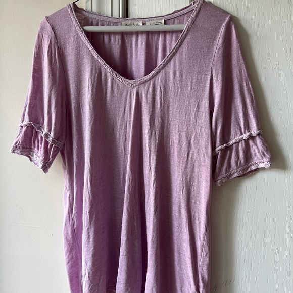 Meadow Rue By Anthropology Linen Blend Shirt. Sz Small Lavender. - Picture 1 of 5